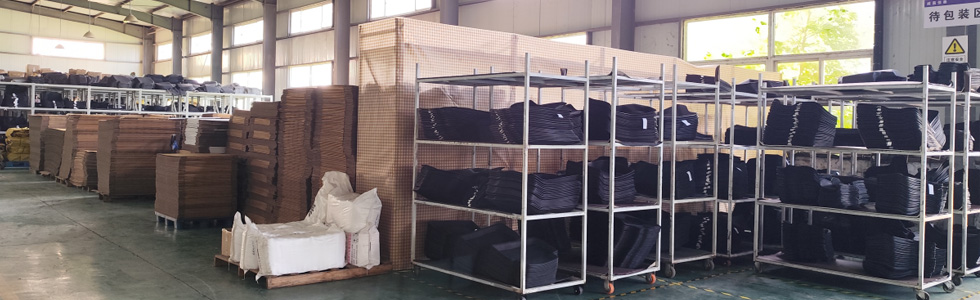 Photos of products stacked in the warehouse