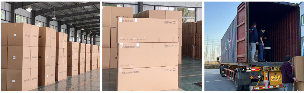 The car floor mat manufacturer packs the car floor mats