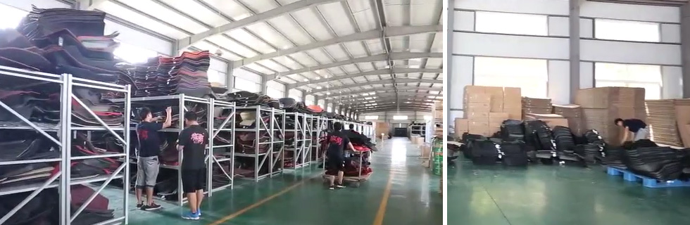 Production of car floor mats