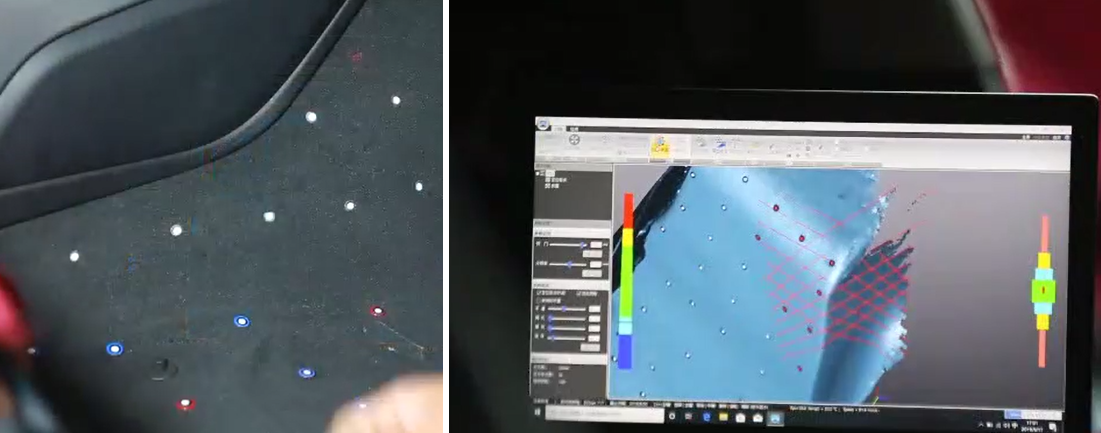 Record every detail of the vehicle chassis with a laser device