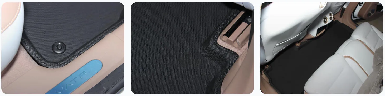 All-weather TPE rear row car mats with full coverage for BMW SUV
