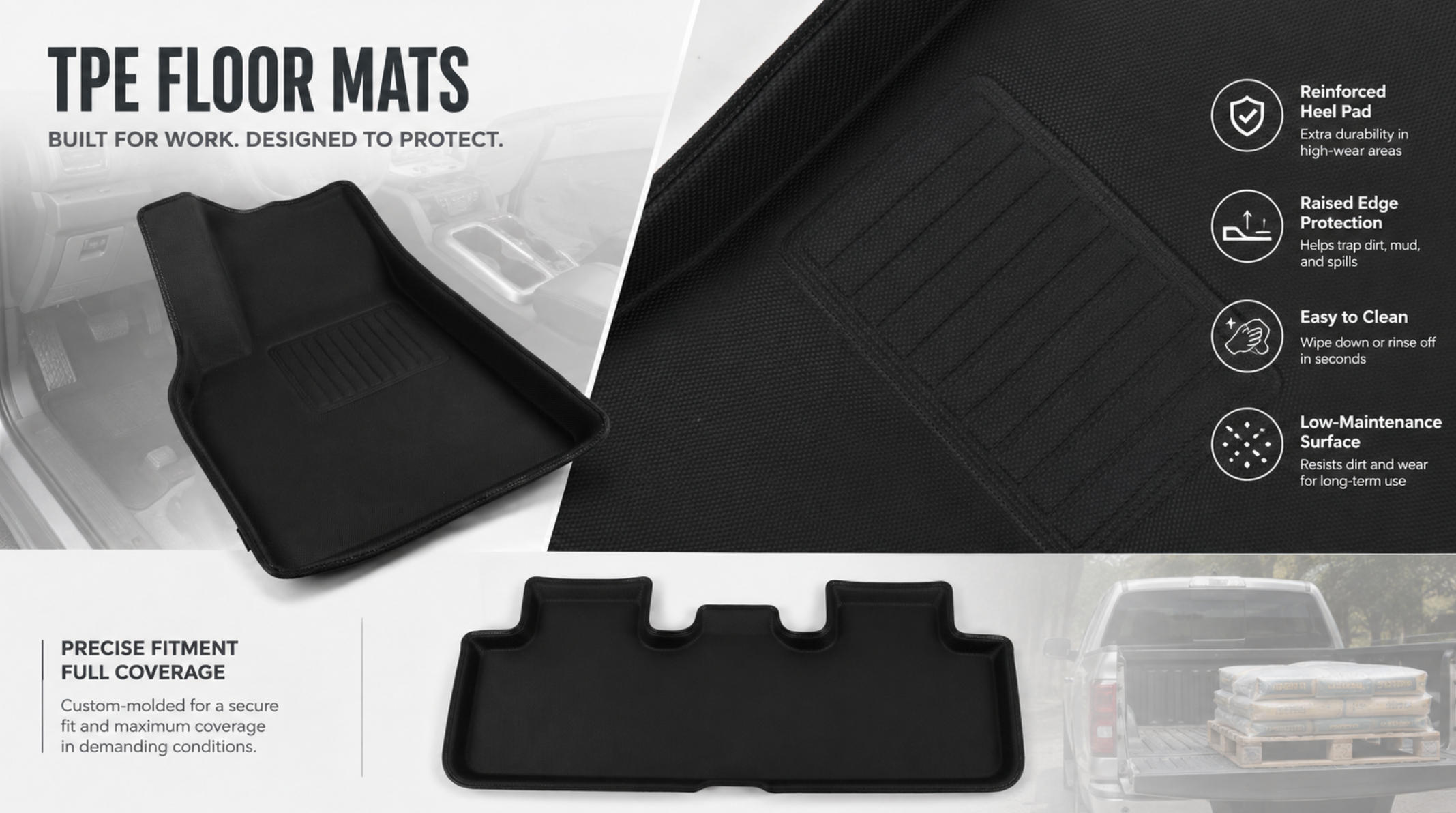 Ford Ranger TPE car floor mats wholesale custom fit factory