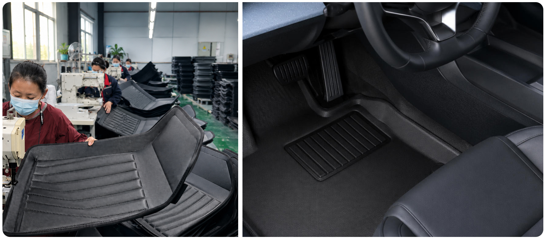 TPE Car Floor Mats for Volvo EX30 and EC40 EX40 EV Models - Custom Fit Wholesale