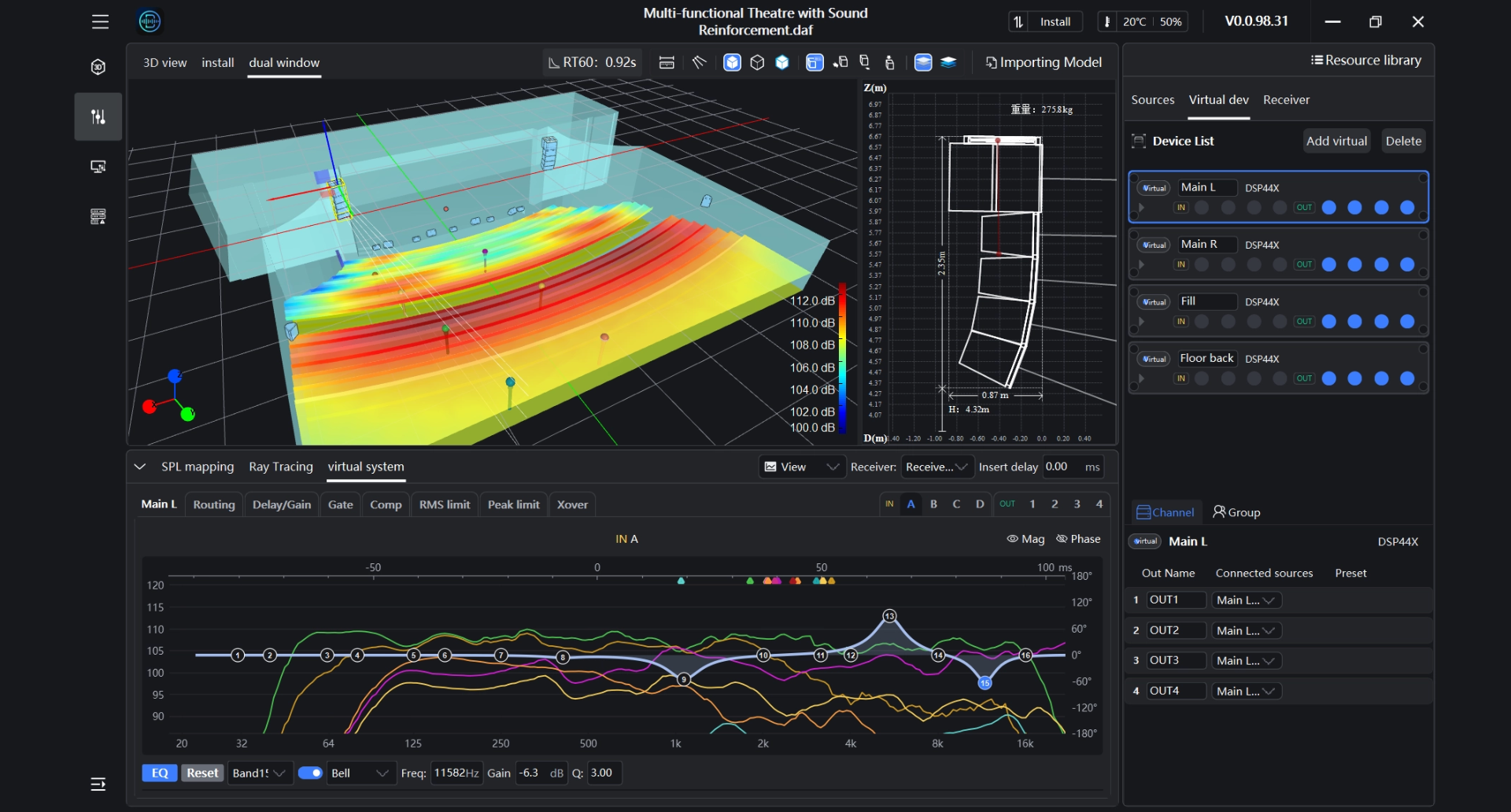 Virtual Measurement & Tuning for Sound Reinforcement Systems