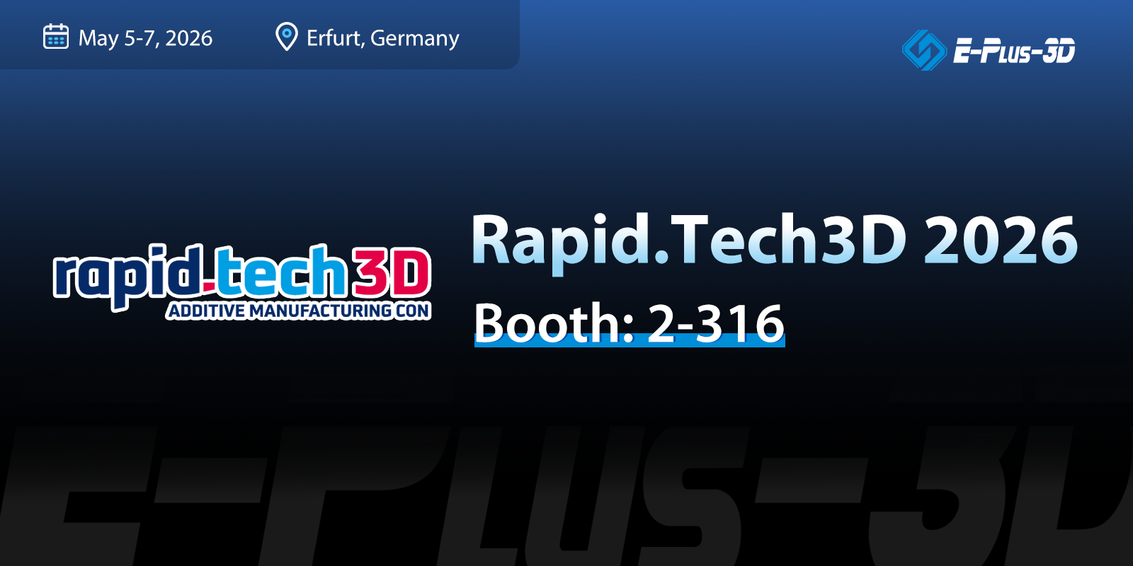 Meet Eplus3D at Rapid.Tech3D 2026, Booth 2-316 