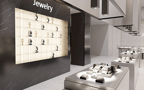 Luxury Window Jewelry Display