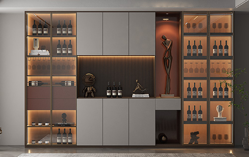 Built-In Wine Cabinet Lighting