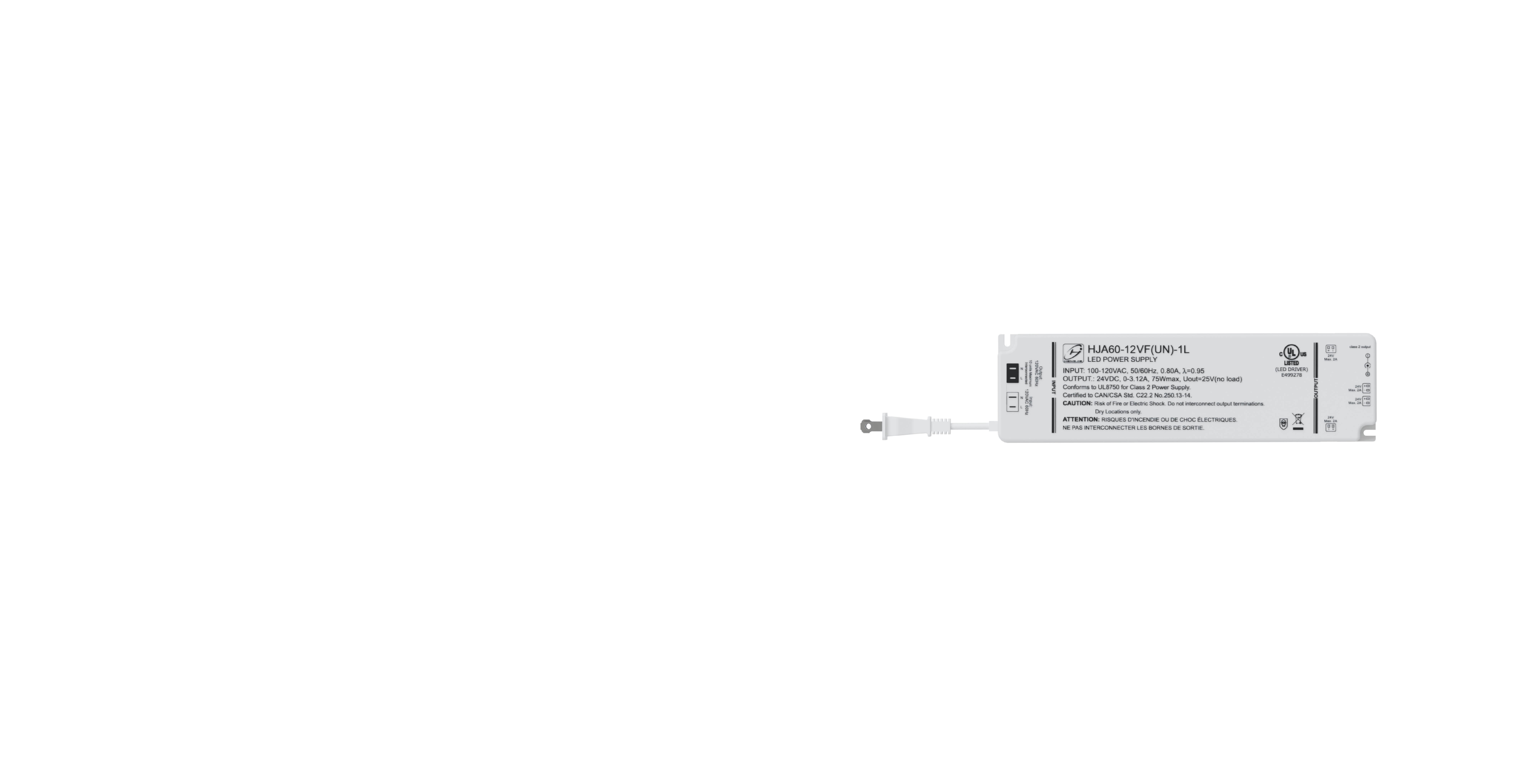 LISTED CONSTANT VOLTAGE OUTPUT