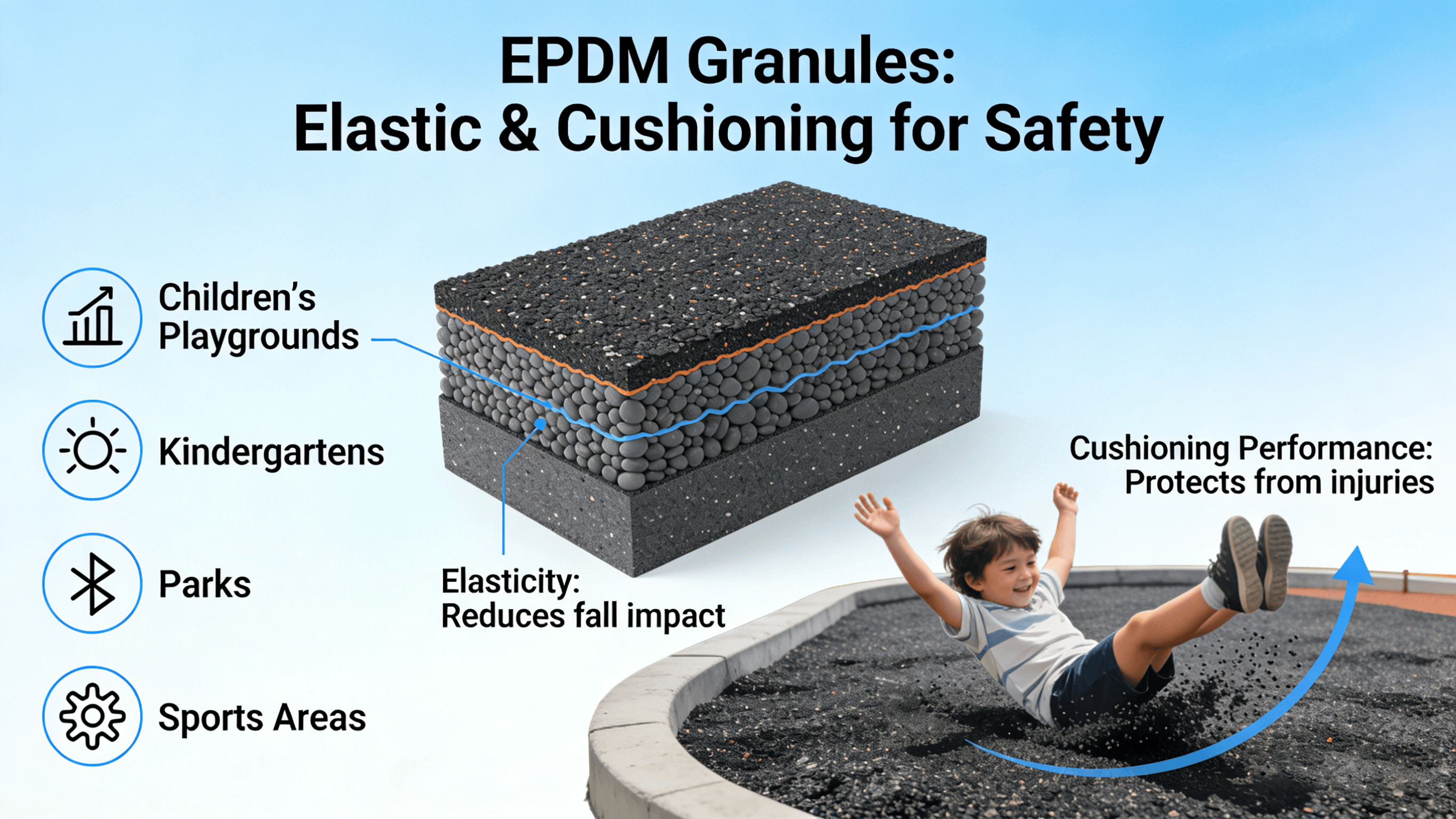 High-Quality EPDM Rubber Granules: The Ideal Choice for Safe & Durable Surfaces