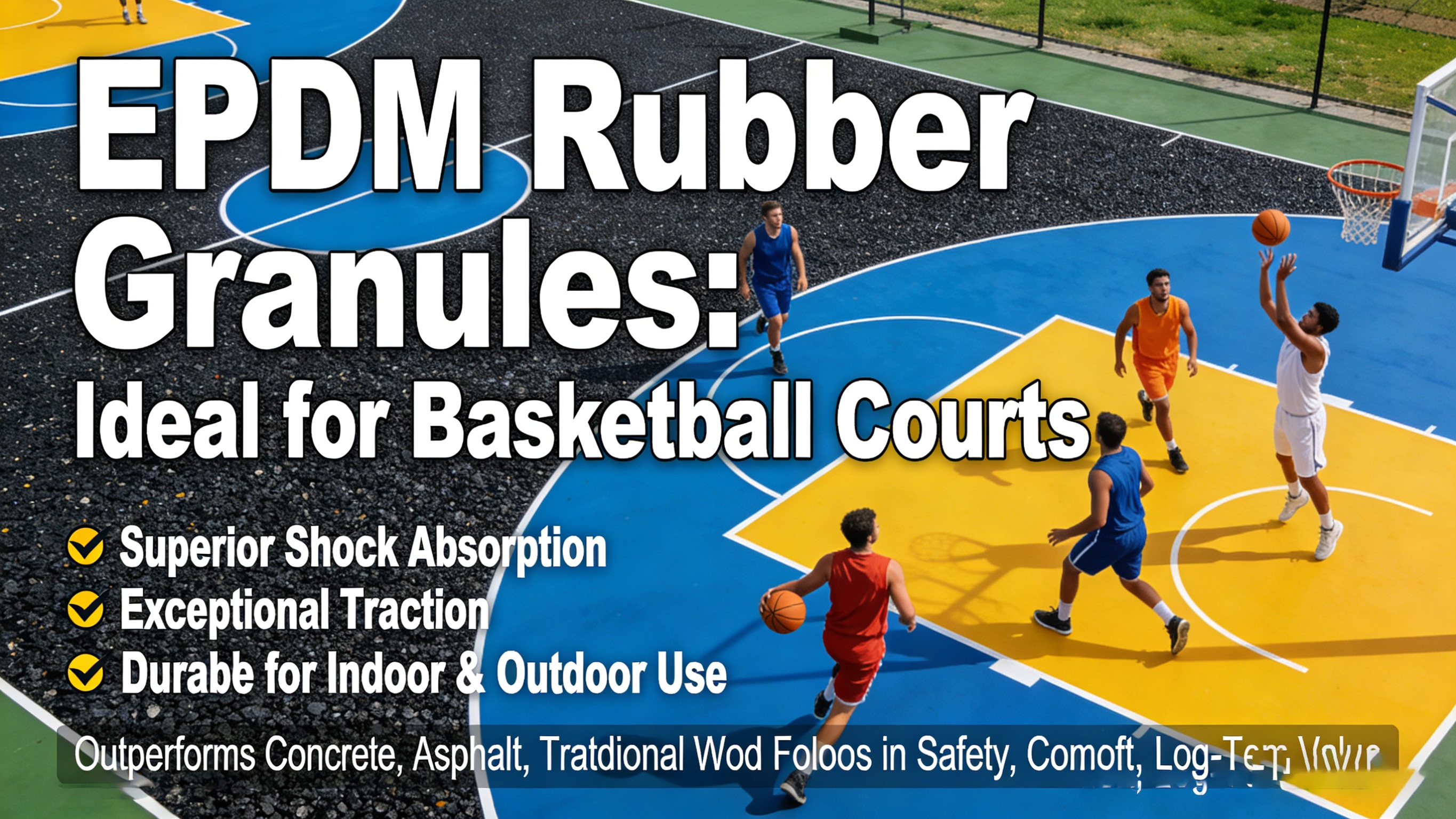 EPDM Rubber Granules for Basketball Courts: Benefits & Thickness Guide by Area