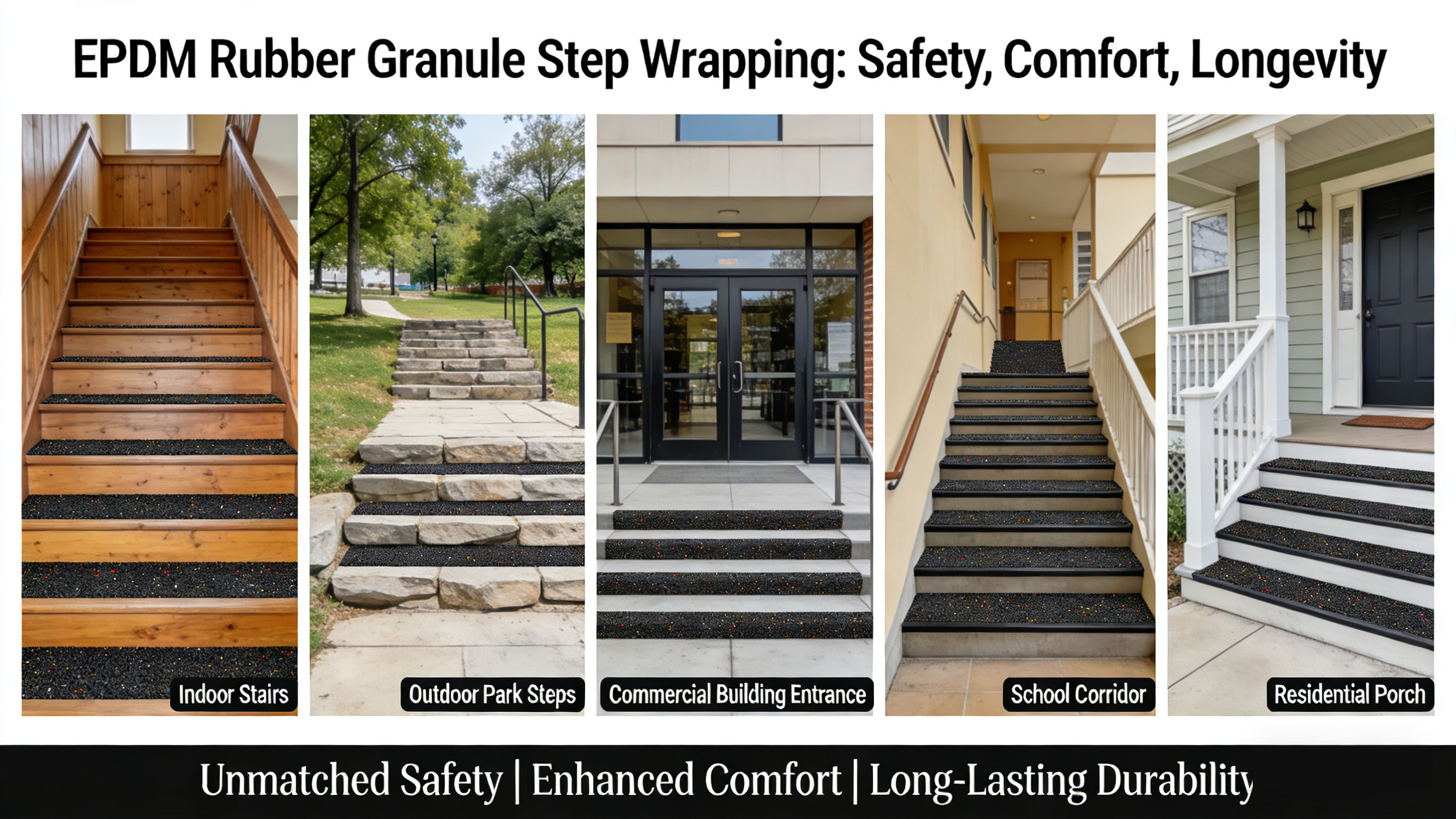 EPDM Rubber Granules for Staircase & Step Surfacing: Benefits & Thickness Guide