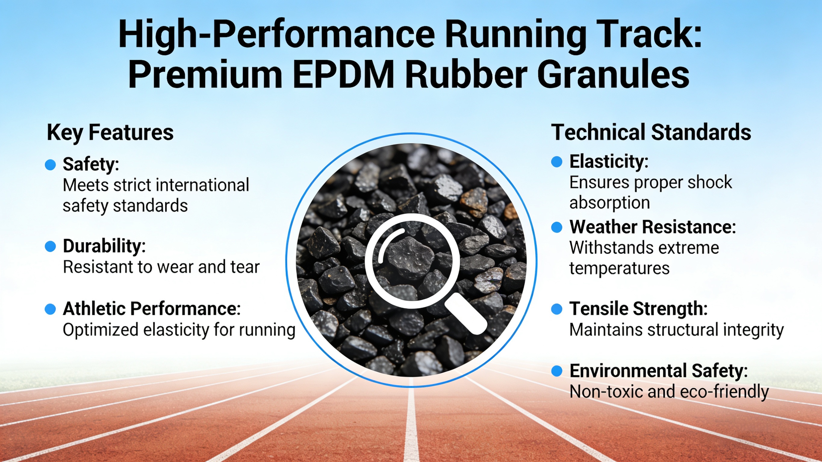 What Makes High-Quality EPDM Granules for Running Tracks? Our Factory Exceeds Standards