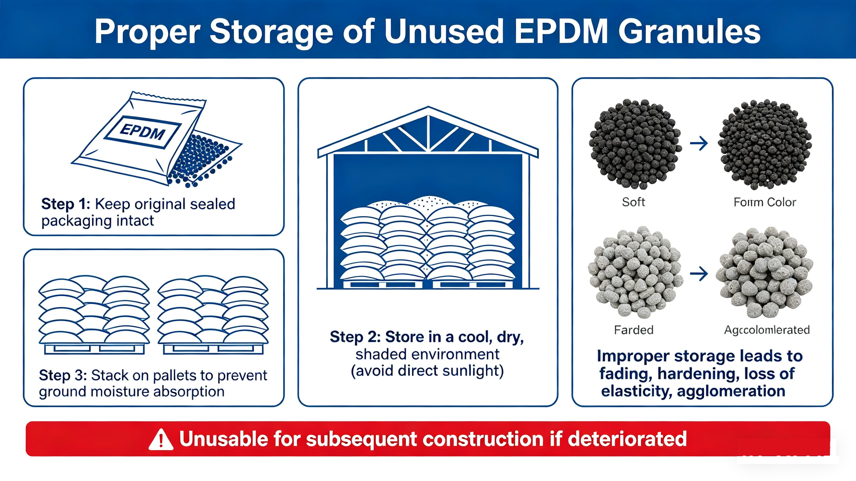How to Properly Store Unused EPDM Granules for Long-Lasting Performance