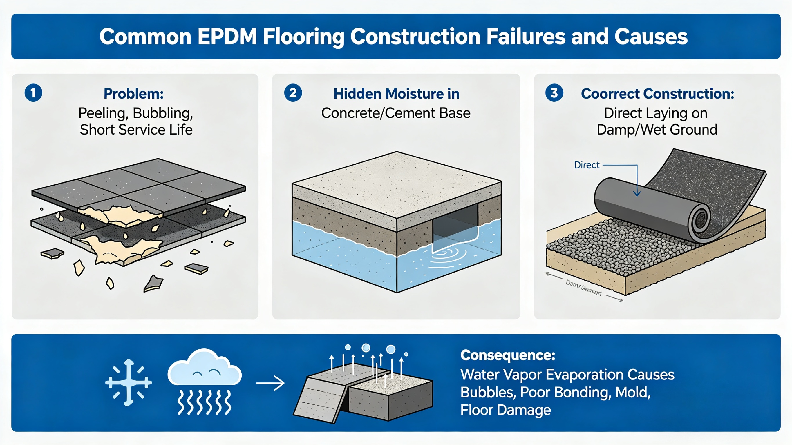 How to Properly Treat Wet & Damp Ground Before Laying EPDM Rubber Granules