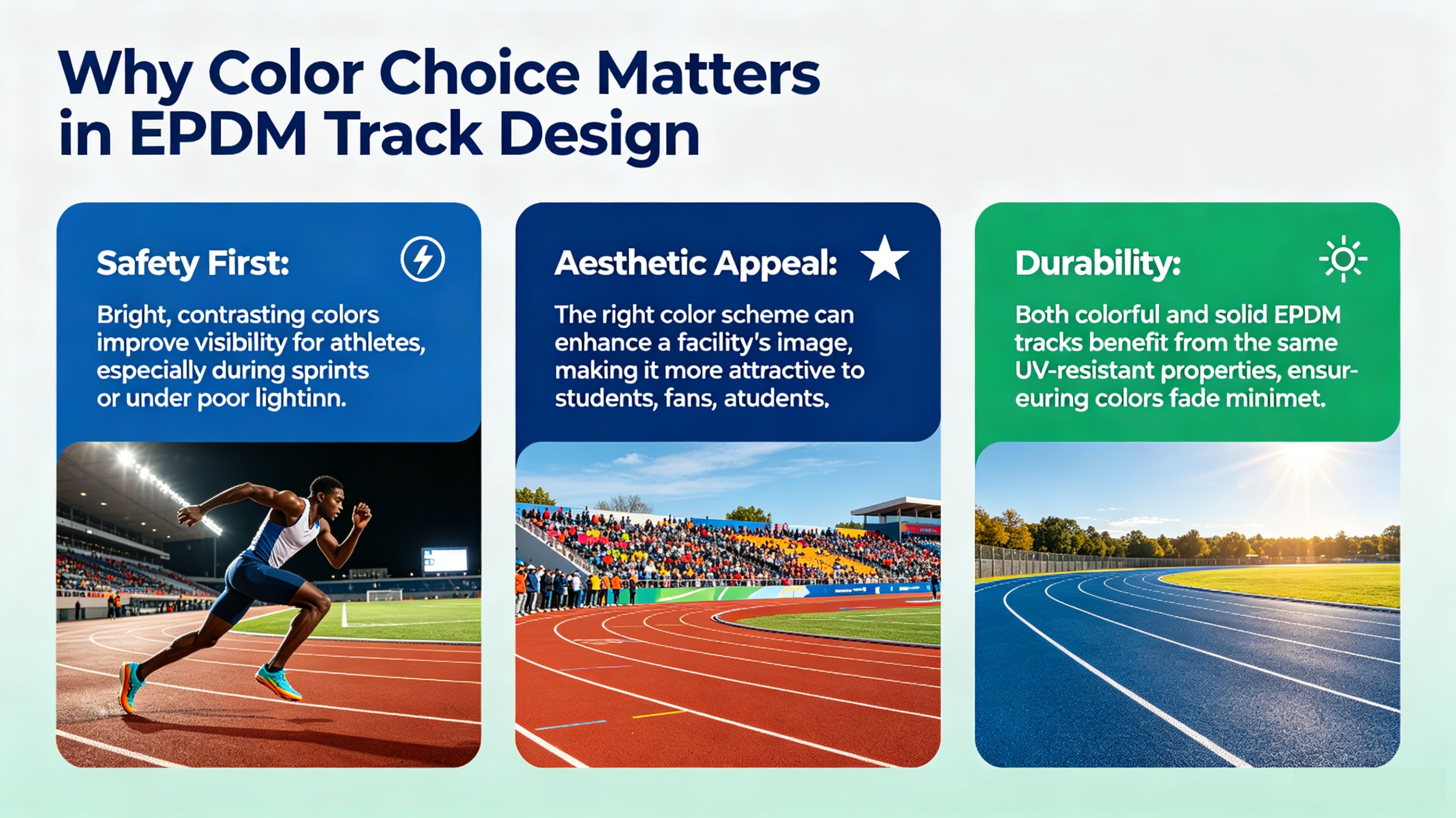 Colorful EPDM vs. Solid Color EPDM: Which Is Better for Running Tracks?