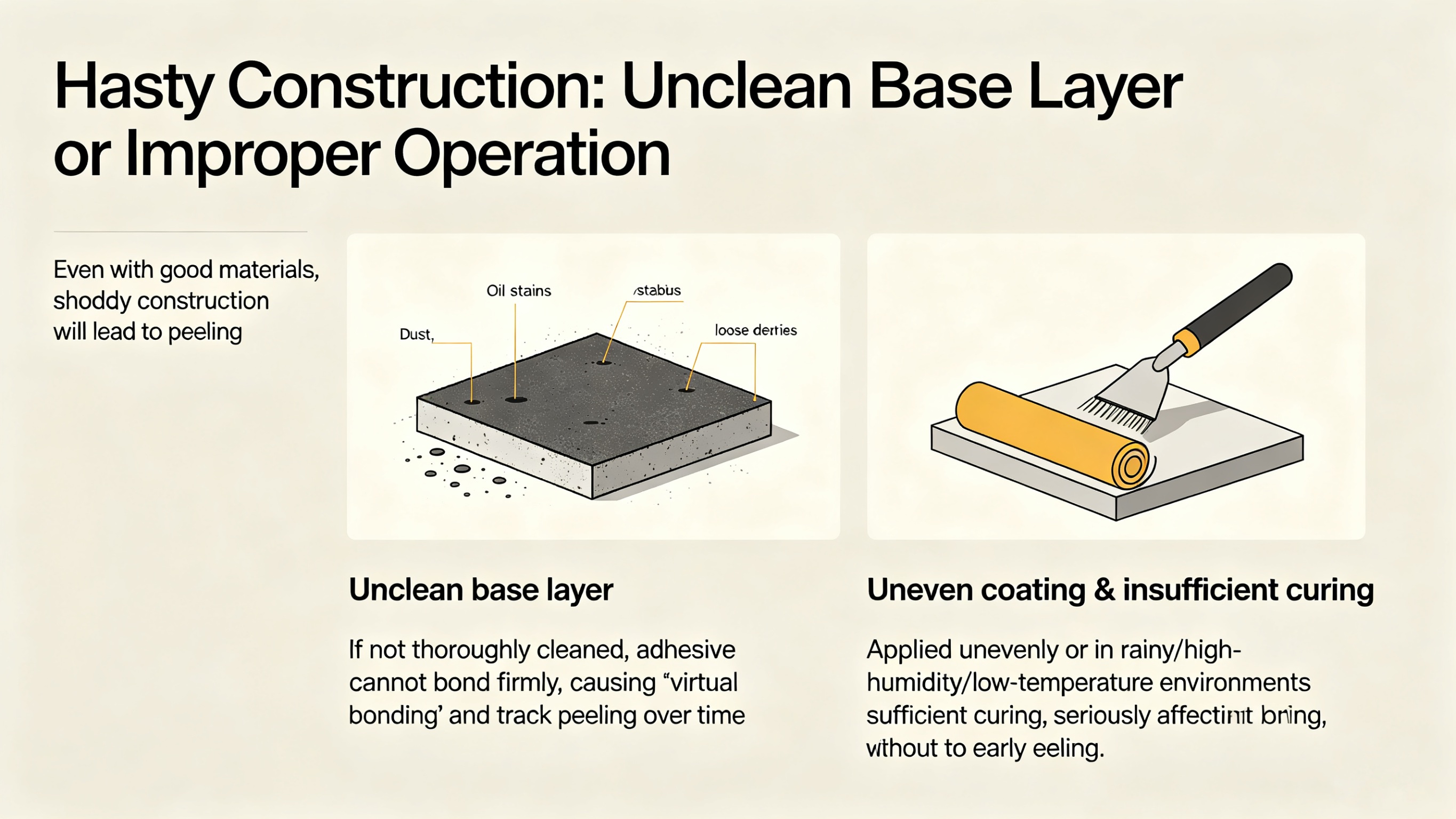 How to Solve the Peeling Problem of EPDM Tracks