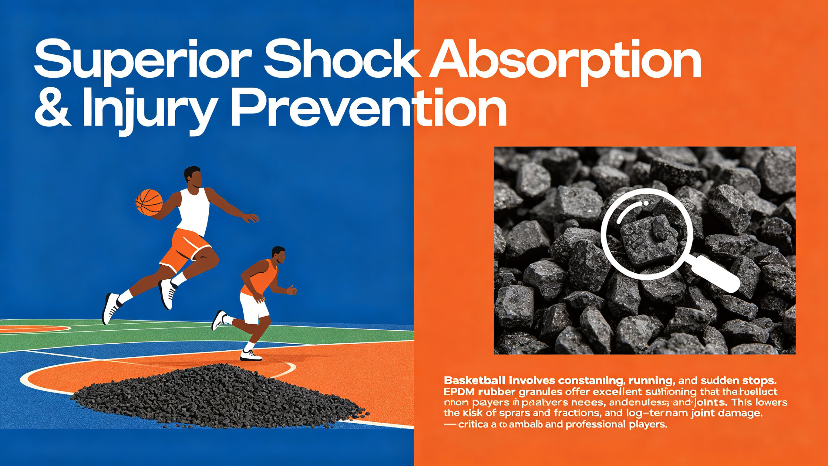EPDM as the ideal material for both indoor and outdoor basketball courts
