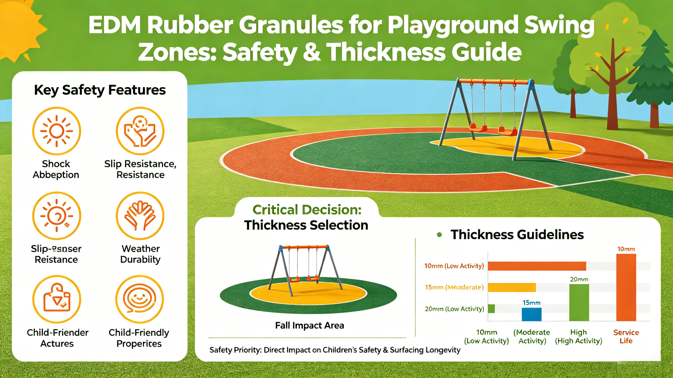 EPDM Granules Are a Must for Playground Swing Areas