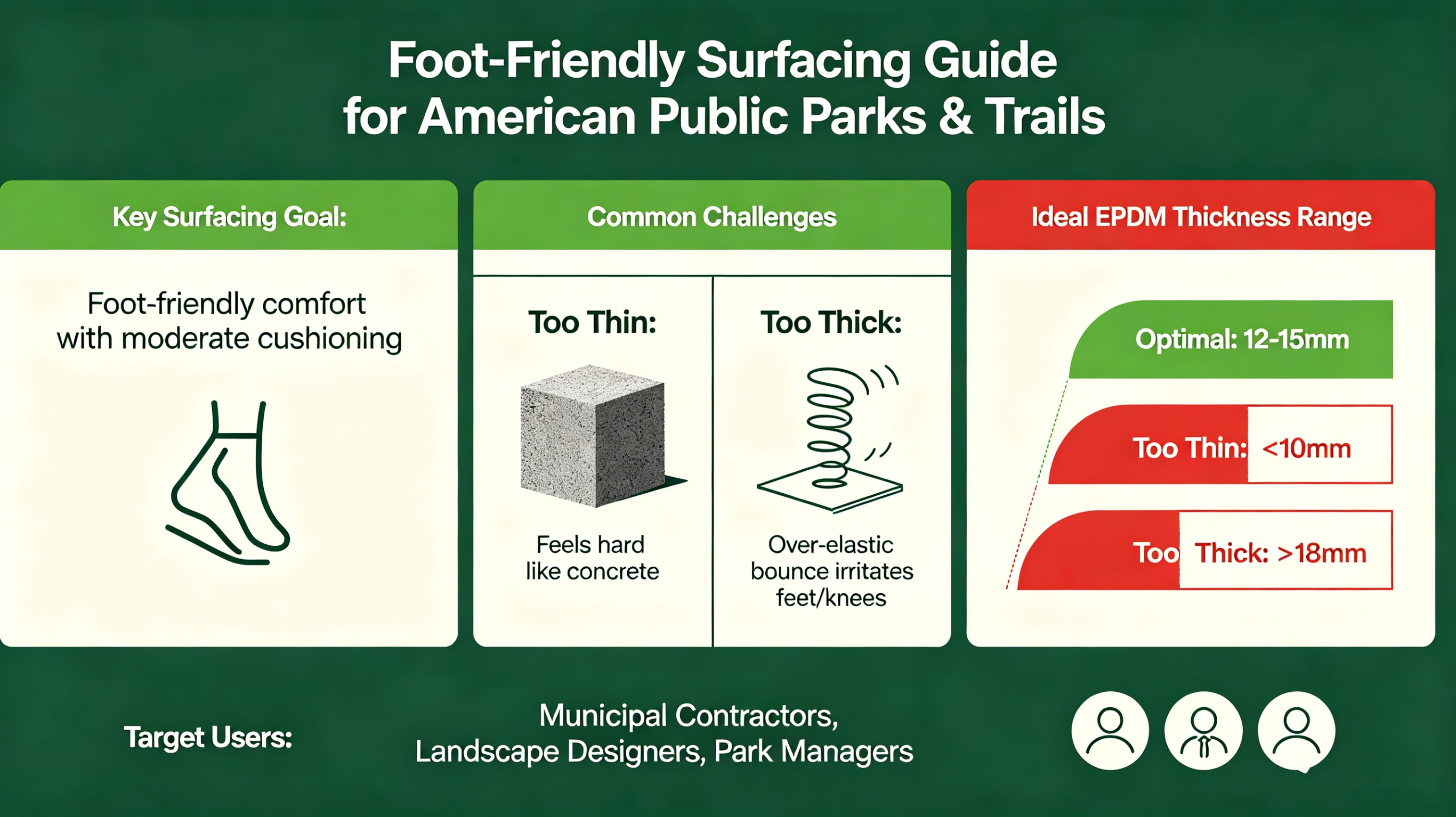 US Park Walkways: Comfortable Walk, No Excessive Bounce