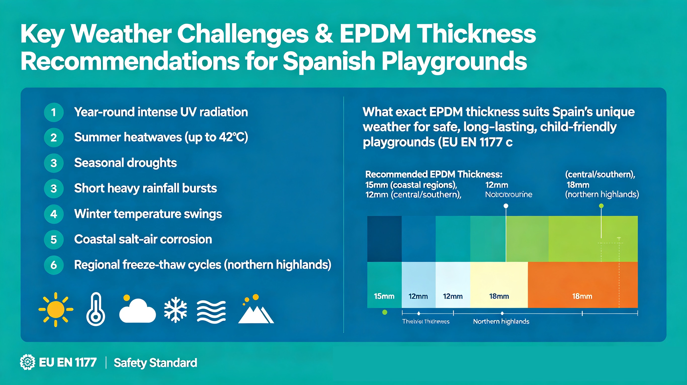 EU EN 1177 safety codes for Spanish School Playgrounds