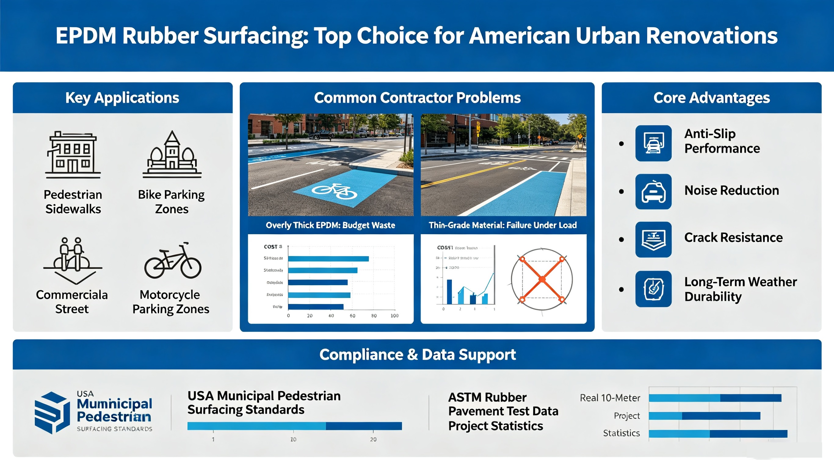 What EPDM suit for USA Sidewalks and Bike/Motorcycle Parking Spots 