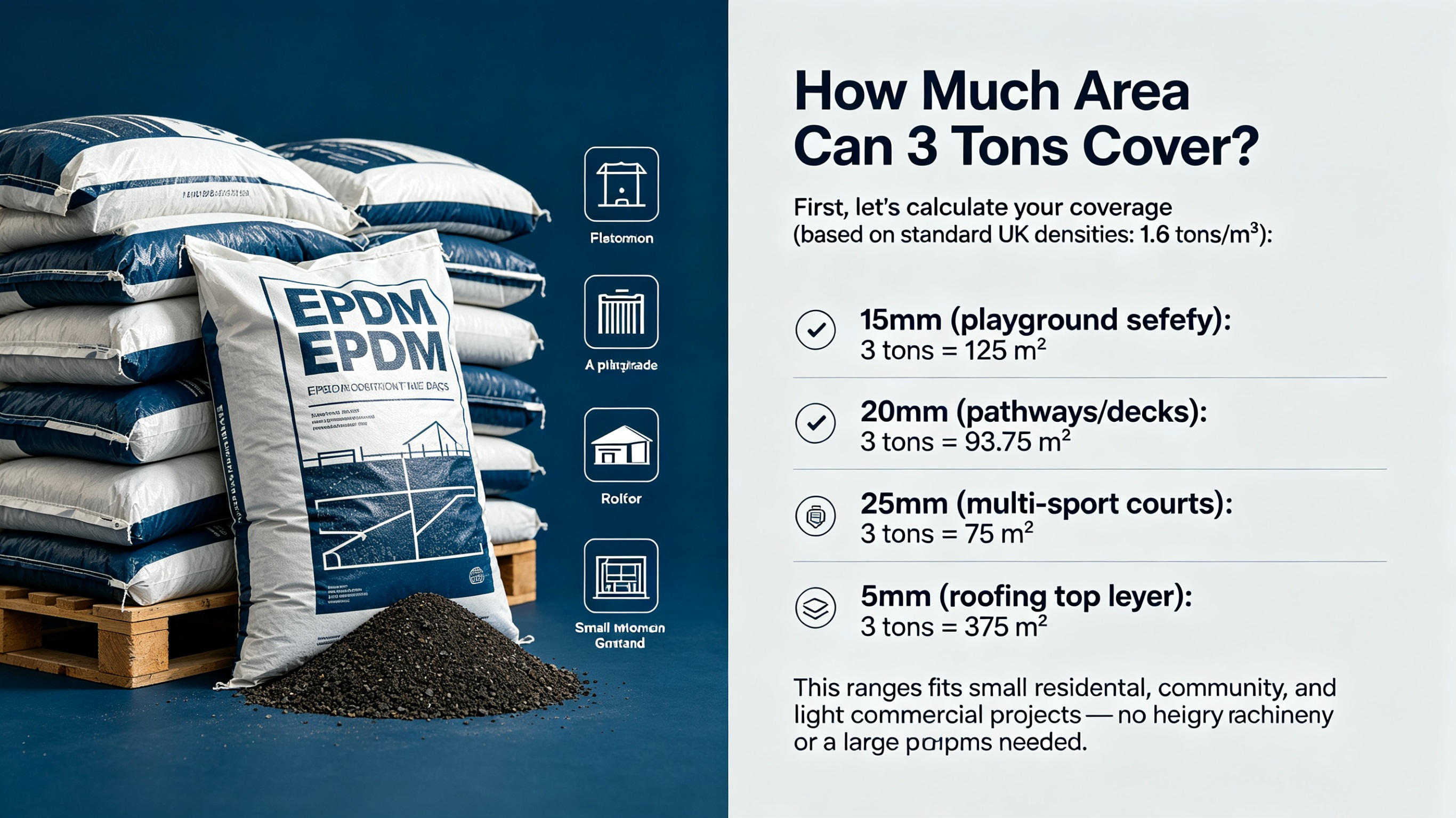 What Projects Can You Cover with 3 Tons of EPDM Granules in the UK?
