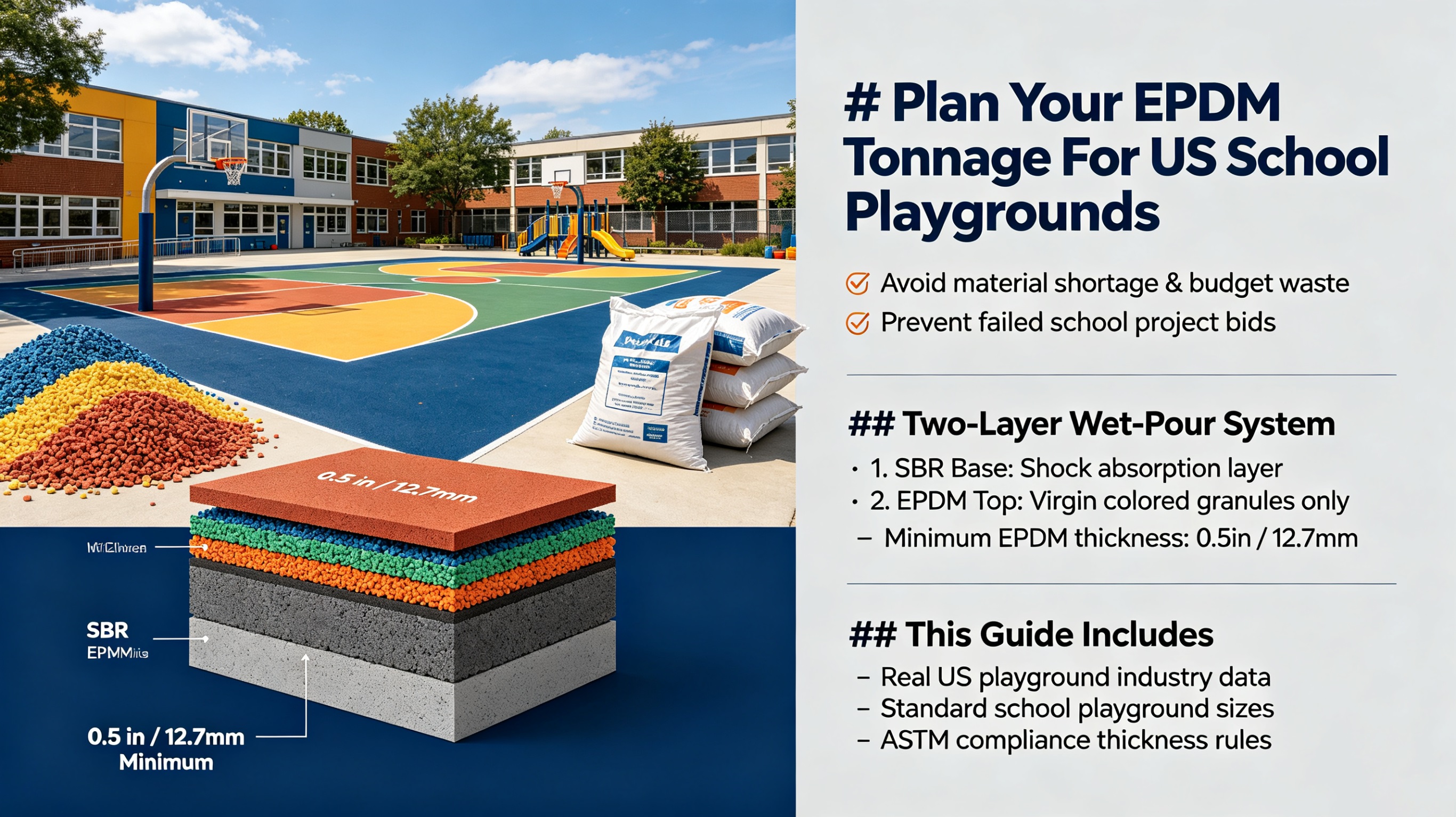 How Many Tons of EPDM Granules Do You Need for a US School Playground Project?