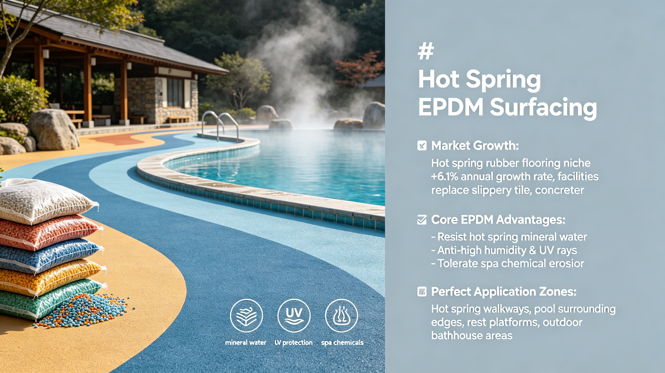 Which Countries Widely Use EPDM Granules for Anti-Slip Hot Spring Surroundings?