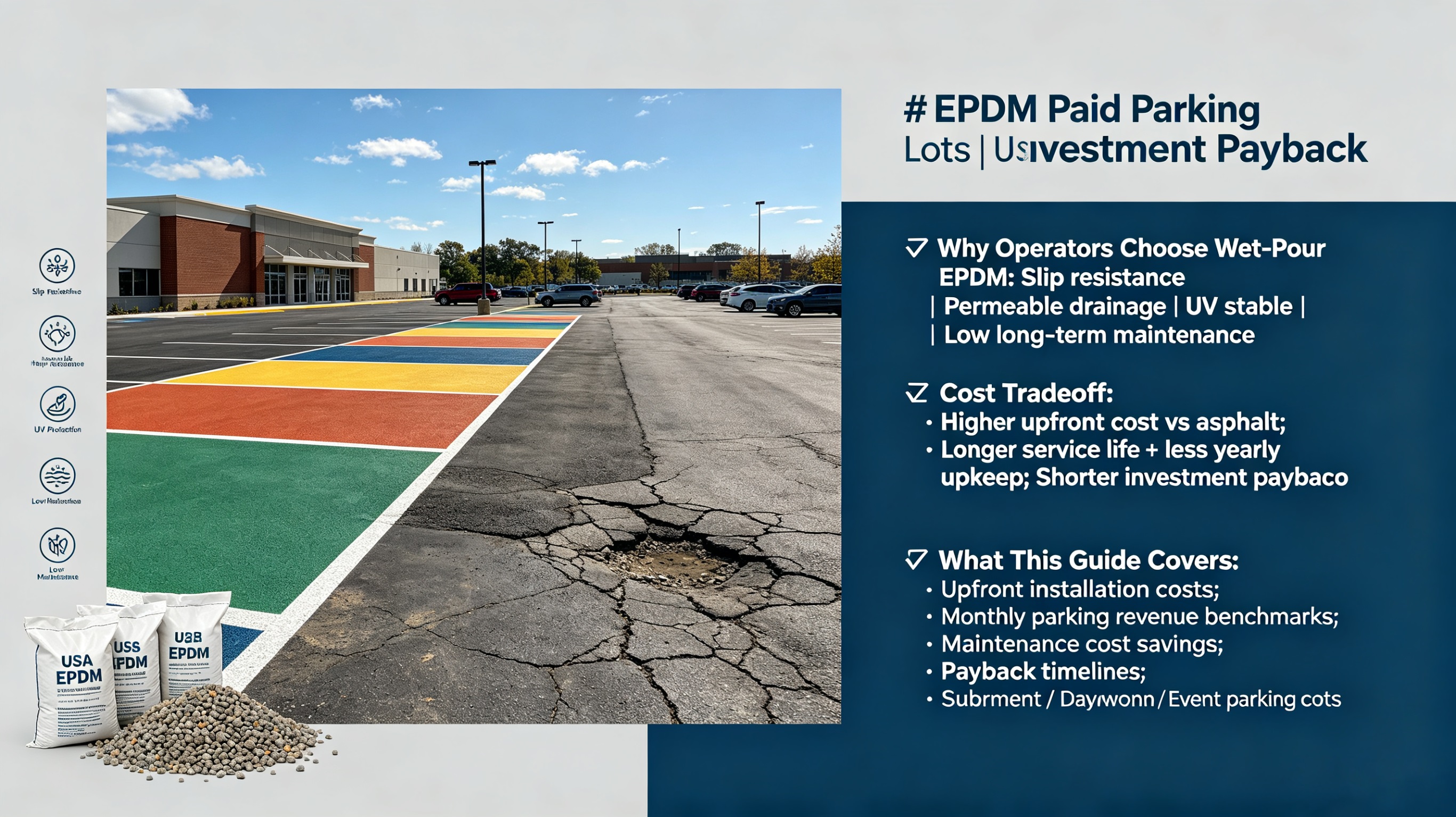 How Long Does It Take to Recoup Investment for an EPDM Paid Parking Lot in the US?