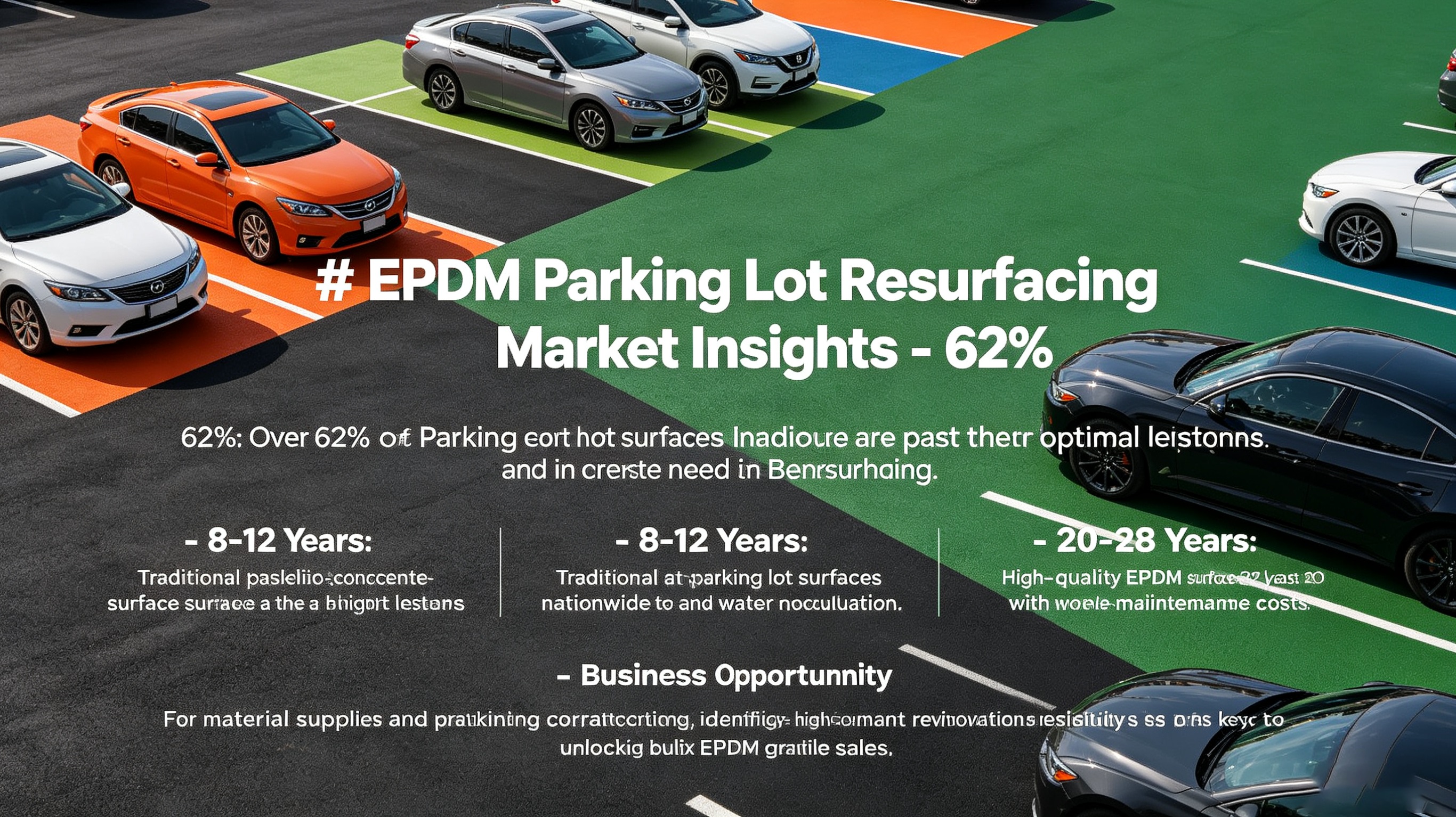 US Parking Lots Need Resurfacing & Fresh EPDM Rubber Granules