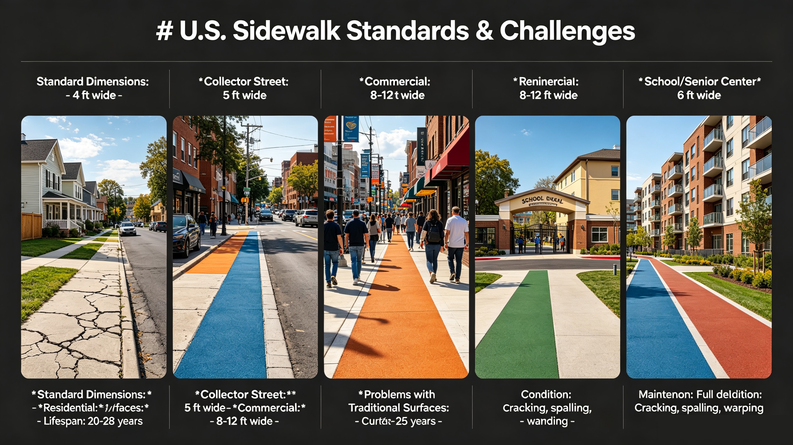 Which US Neighborhood Sidewalk Segments Need EPDM Rubber Surfacing in 2026
