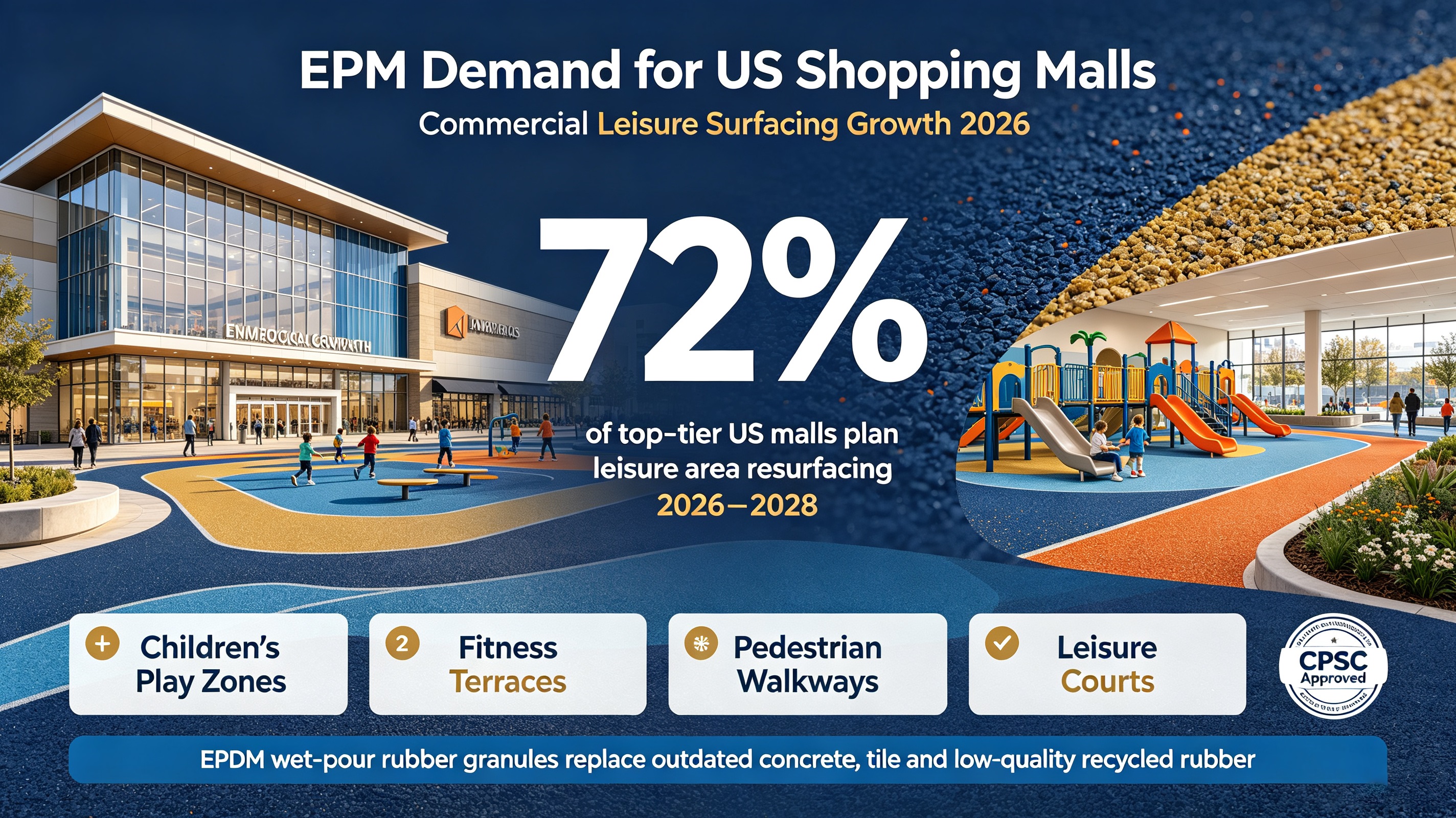 US Shopping Malls With High EPDM Granule Demand& Proven B2B Sales Strategies