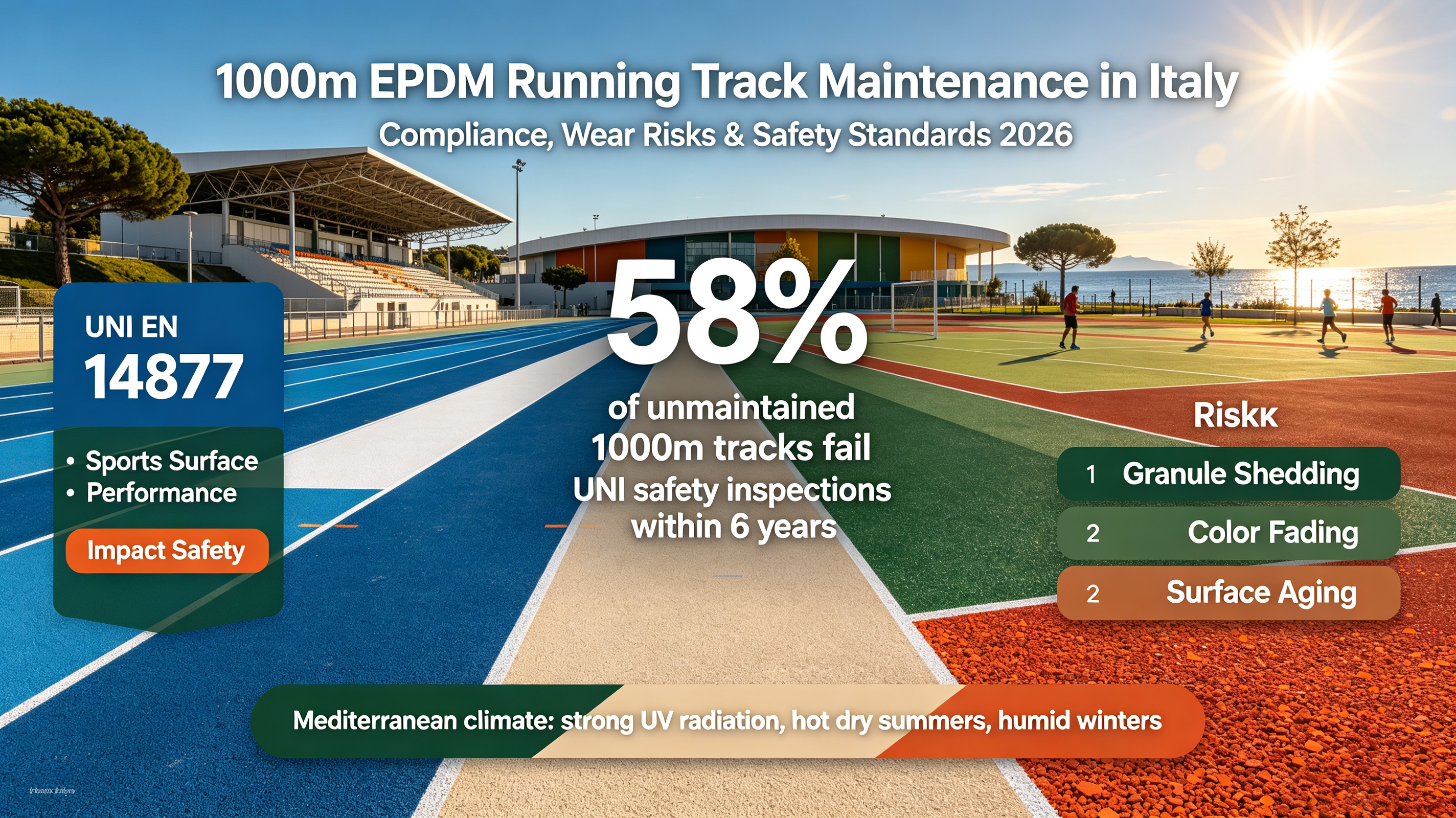 EPDM Running Track Maintenance Guide for Italy Repair Refill & Replacement Cycle Data